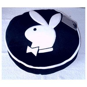Playboy Round Pillow Black/White Rabbit Head New with Tags Vintage Retro